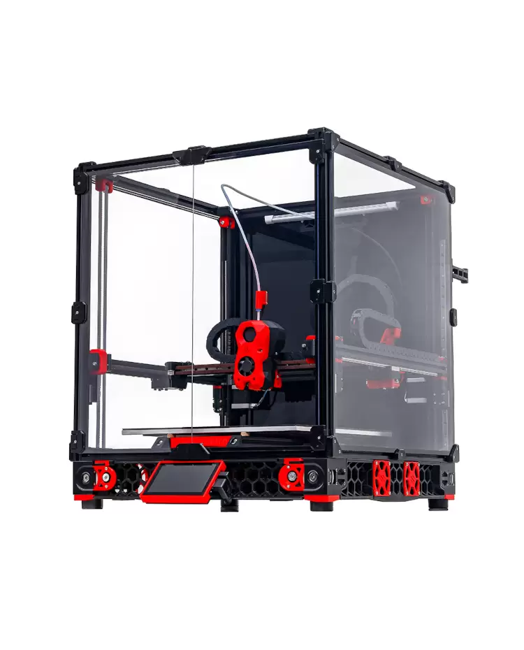 Voron 2.4 3D Printer in red and black